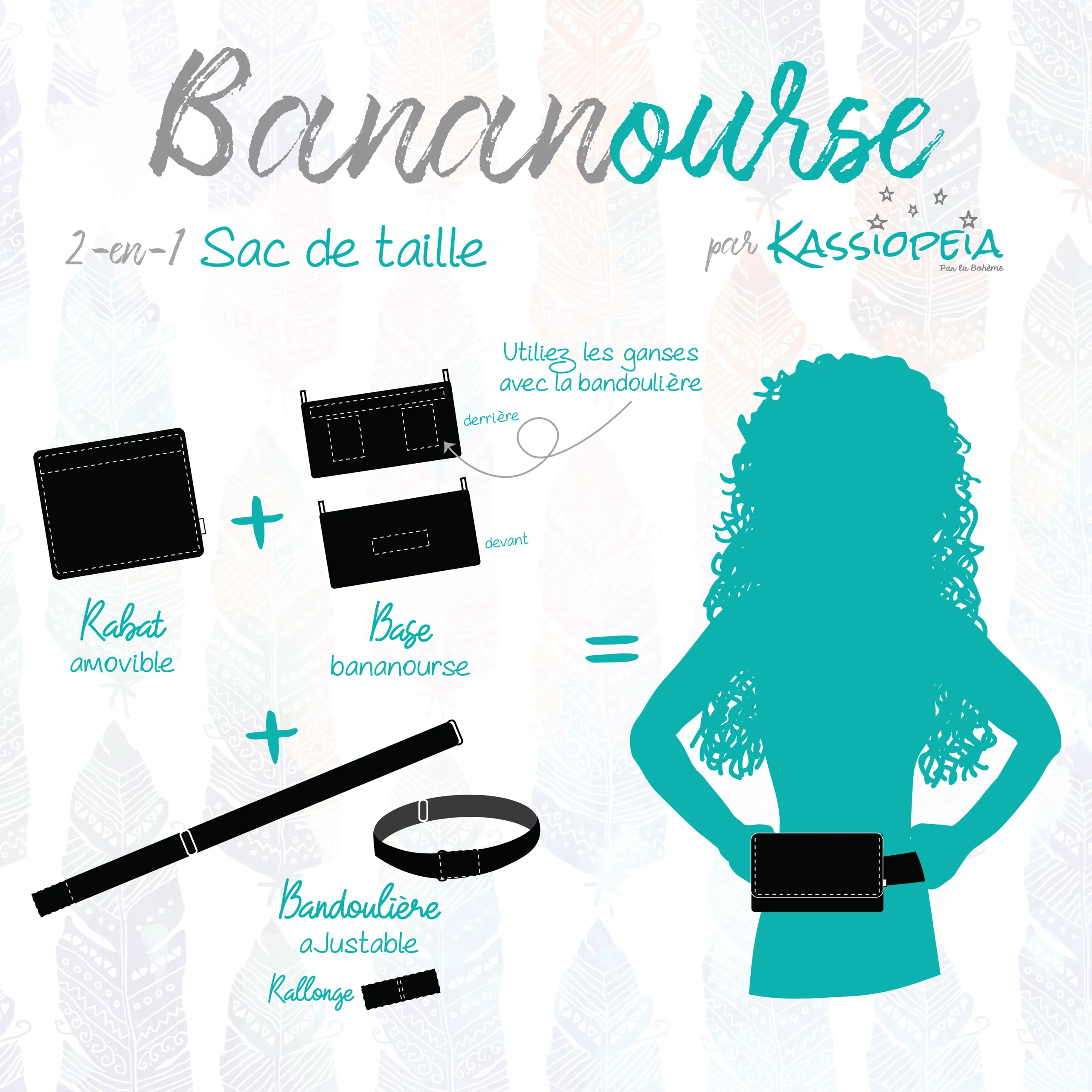 Base - 8" BananOurse Rouge (Sac banane transformable) – Image 7